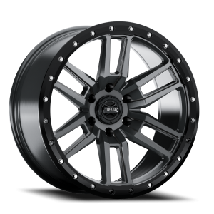Wheel - Rough Country - Torque Pritchett 20x9 -12mm Offset - Anthracite with Black Lip Wheel - Rough Country - Torque Pritchett 20x9 -12mm Offset - Anthracite with Black Lip